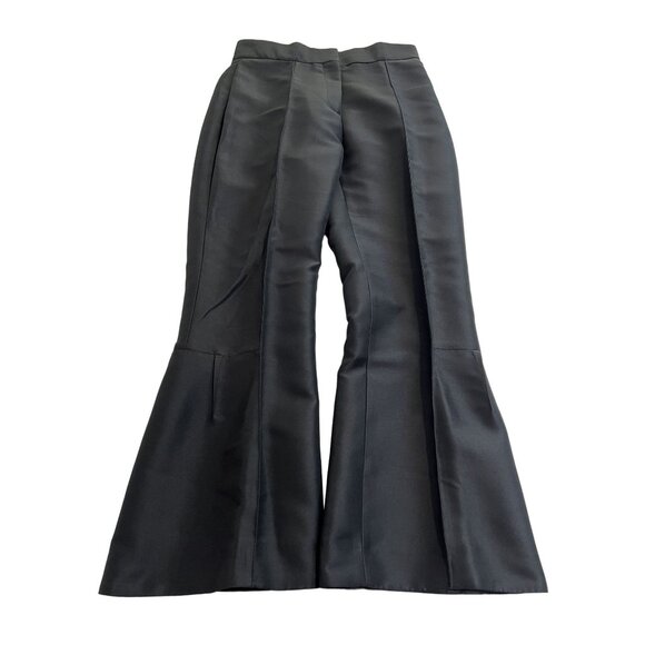 Sandro Paris Flare Bell Bottom Trousers in Black - Picture 1 of 5